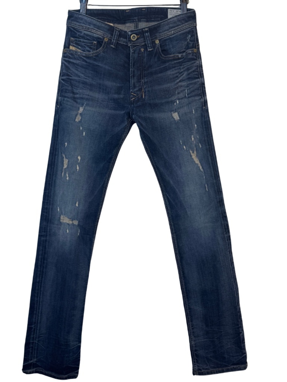 Diesel Viker Jeans W26 L32 Women's Distressed Straight Leg Dark Wash